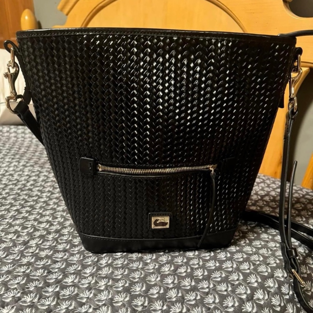 Dooney & Bourke Camden Woven Small Hobo Black Crossbody bag